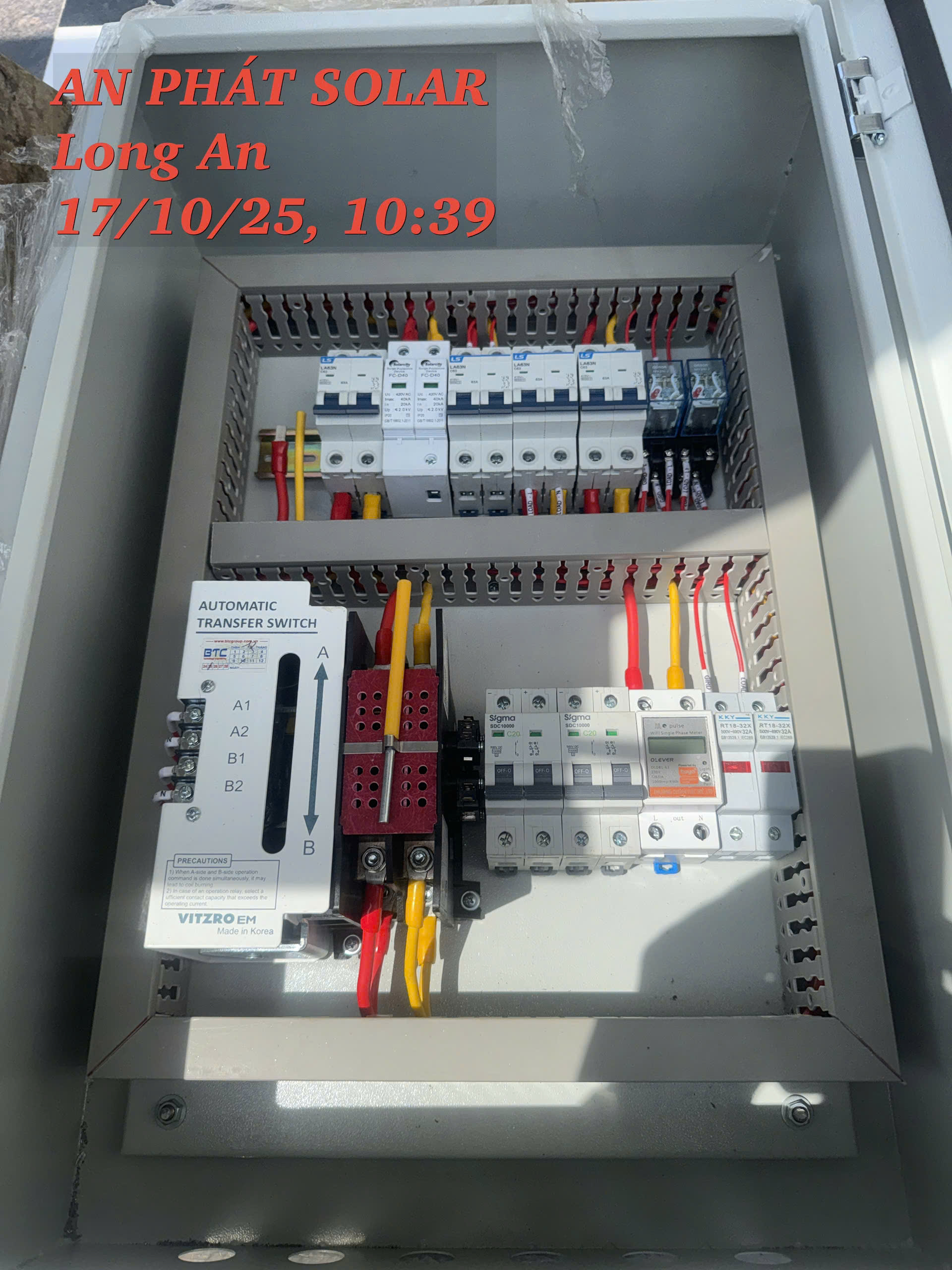 hệ thống điện mặt trời hòa lưới có lưu trữ