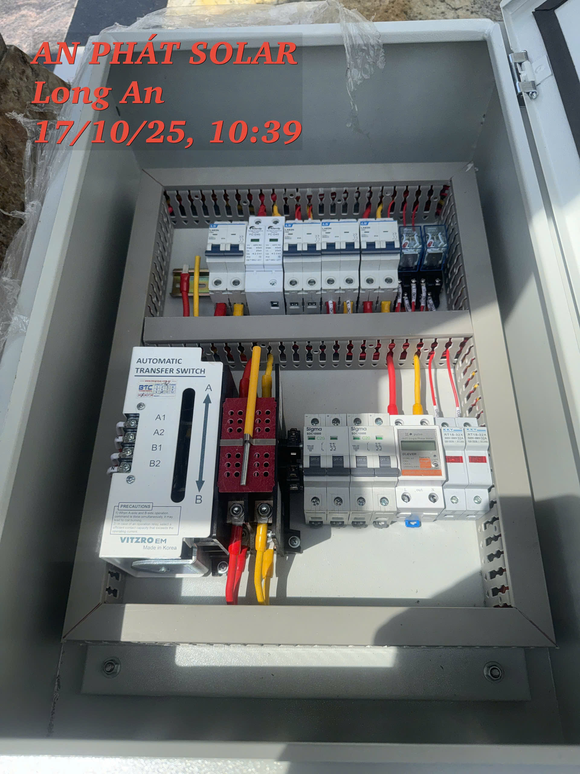 hệ thống điện mặt trời hòa lưới có lưu trữ