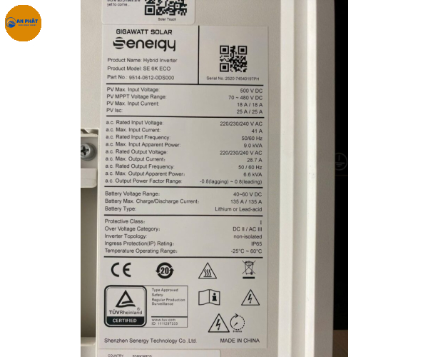 Inverter Hybrid Senergy 6kW SE 6K ECO