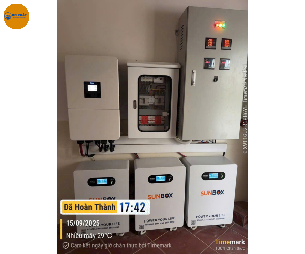 Pin Lưu Trữ Năng Lượng SUNBOX 51.2Vdc-300Ah (15.36kWh)